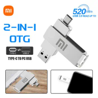 Xiaomi 1TB 2TB 3 in 1 Dual Flash Drive High Speed Pen Drive OTG Type C USB A Dual Lightning PenDrive for MacBook Android phone