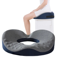 【UHEALER】3D立體中空竹炭記憶棉坐墊(加厚款透氣吸汗PP墊 高彈綁帶)
