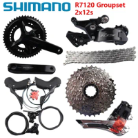 Shimano 105 R7120 Groupset 2x12s Hydraulic Disc Brake Mechanical Groupset R7100 Front Derailleur Rear Derailleur For Road Bike