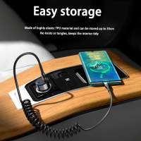 Aksesoris Handphone KEBISS Kabel Charger Data Micro USB Multifungsi Spring Cable 3A 1.5M - KM-3 - Bl