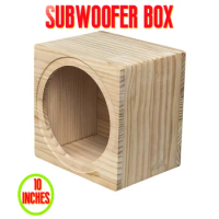 DIY Vehicle Audio Modification Accessory Speaker Housing 10- inch Speaker Empty Box Car/Home Solid Wood Subwoofer Box