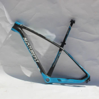 Naturefly Carbon Mountain Bike Frame MTB Bicycle Frame Cycle Frameset 27.5 Blue Black E-Thru 142mm Free Shipping