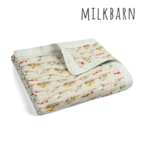 【Milkbarn】竹纖維雙層安撫毯-露營拖車(安撫毯 嬰兒毯 嬰兒蓋被 彌月禮)