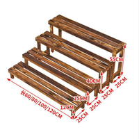 園藝花架實木花架室外花架陽臺花架落地式盆栽架花盆架植物架戶外實木臺多肉綠蘿單個多層陽臺階梯碳化防腐木花架子置物架