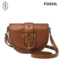 送禮首選★FOSSIL Harwell 真皮翻蓋馬鞍包-咖啡色 ZB1853200【美國時尚品牌】 附防塵袋+提袋【全館滿額折價★跨店APP下單最高20%點數回饋】