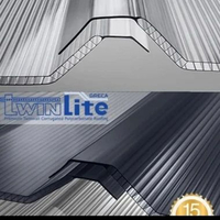 Atap Transparan Twinlite Greca Panjang 5 Meter (Penerangan ALDERON) Clear Bening 8 lembar