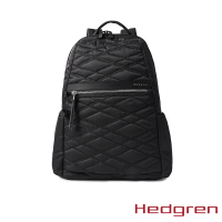 【Hedgren】INNER CITY系列 XXL Size 14吋 雙側袋 後背包(菱格黑II)