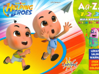 LADYBUG UPIN & IPIN THE HELPING HEROES Aa - Zz / 123 / LEARN TO WRITE STICK COPY COLOUR BOOK UP2 SER