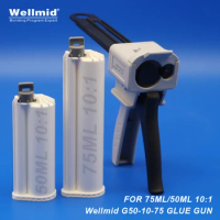 50ml 75ml 10:1 Adhesives Dispensing Gun 2K Kit Portable Double Tube Mixing Dispenser Loctite ARALDITE 3M Cartridges AB Glue Gun