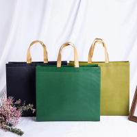 【PS Mall】手提袋 環保袋 購物袋 素色無紡布手提環保袋45x33x12cm 2入(J1121)