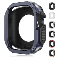 Rugged Cover for Apple Watch Case Ultra 9 8 49mm 45mm 41mm 44mm 40mm Around Hard TPU Protective Shell for iWatch series 7 6 5 4