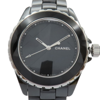【二手名牌BRAND OFF】CHANEL 香奈兒【再降價】黑色 帆船錶盤 陶瓷 J12 UNTITLED 腕錶 H5581