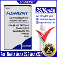 HSABAT 3200mAh BL-4UL battery For Nokia Asha 225 Asha225 Lumia 225 RM-1011 RM-1126