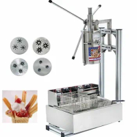 CE certificate stainless steel 5L churros maker with cutter +12L electric fryer