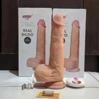 Realistik dildow maju mundur mainan wanita kontrol remot termirip kesehatan