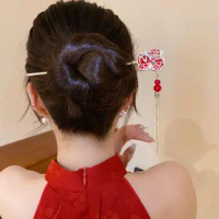Chinese Style Flower Hair Stick Classic Hair Fork Tassel Hanfu Hair Stick Hairpin Hair Accessories Pearl Hair Stick Daily