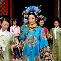 Qing Royal Princess Empress Official Court Costume TV Play Legend of Zhenhuan Qing Dynasty Female Qifu Embroidery Hanfu