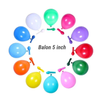 Balon Doff 5 inch isi 20pcs - mix/warna warni, gold, putih, biru tua, hitam, merah, pink, pink fanta
