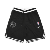 Nike 短褲 NBA Brooklyn Nets 男款 黑 白 球褲 籃網隊 抽繩 拉鍊口袋 吸汗 運動短褲 FB3981-010