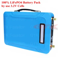 12.8v 12V 80AH 100Ah 120Ah Lifepo4 Battery Pack LFP with BMS LED 5v USB for Motor Boat solar light UPS inverter + 10A charger
