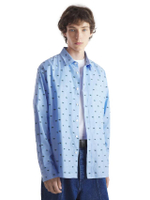 เสื้อเชิ้ตผู้ชาย Profile Fox Casual สี Light Blue/Green