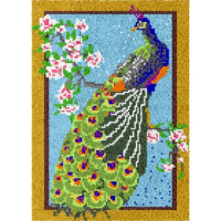 Adults crafts Carpet embroidery with printed pattern Peacock Latch hook rug kits Rug making kits Hook mat Home decoration