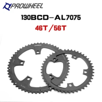 PROWHEEL Bike 130BCD Folding Bicycle Crankset 170mm Crank Chainring 46-56T With Chain Bolts For 8/9/10/11 Speed Sprocket