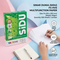 KERTAS HVS SIDU 60GSM F4 / KERTAS HVS SIDU 60GSM / KERTAS HVS (RIM)