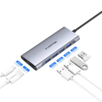 New Long Cable USB C Hub Type C Multiport 4K HDMI USB 3.0 Type C Stable Charging Adapter for M1 MacBook/Pro/Air iPad Pro USB C