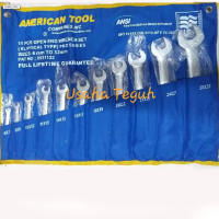 Kunci Pas Set 11pcs /Open End Wrench Set(Eliptical type)American Tool