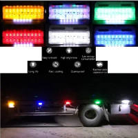 1pc Truck 24 LED Truck Side Marker Lights Warning Tail Light Car Auto Trailer Lamps Amber DC24V