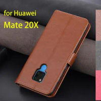 Case for Huawei Mate 20X Mate20X 5G 7.2" PU Leather Cover Card Holder Bags Wallet Protective Phone Case fundas coque