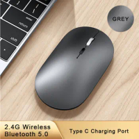 Bluetooth 5.0 2.4G Wireless Mouse Type C Rechargeable Silent Ergonomic For iPAD Macbook Air/Pro Laptop Tablet Computer Office