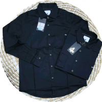 BAJU KEMEJA LOIS SLIM FIT LENGAN PANJANG POLOS HITAM