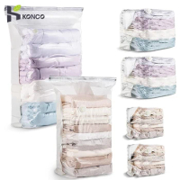 Vacuum Storage Bags Package Space Saver Vacuum Seal Bags Foldable Vacuum Storage Bag for Clothes,Comforters,Blanket No Need Pump