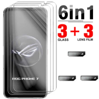 6in1 Tempered Glass For Asus ROG Phone 7 Screen Protectors For Asus ROG Phone7 ROGPhone 7 5G Camera Lens Protection Film Cover