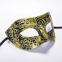 騎士面具 平頭雕花 騎士面罩(半臉) 古戰場 威尼斯面具 半臉面具 COSPLAY 舞會面罩【塔克】