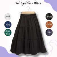 Rok Syakilla - Rok Panjang Anak Perempuan Model Korea Remaja Long Skirt Maxi Bawahan Rok 3 TIngkat A