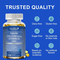 Mulittea Vitamin D3 Suplemen Kalsium Cair Vegan Kalsium Sitrat untuk Kesehatan Tulang