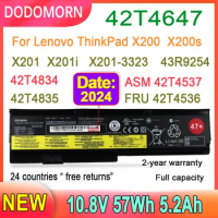 DODOMORN 42T4647 Laptop Battery ​For Lenovo ThinkPad X200 X200s X201 X201i Notebook Replace parts 42