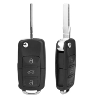 Key Shell Replacement Flip Folding 2 Buttons Car Key Cover for VW Golf Jetta Touran Tiguan Jetta B5 Auto Key Case Remote