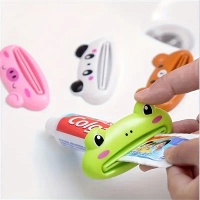 Dụng cụ bóp kem đánh răng 1 chiếc, hình động vật hoạt hình bằng nhựa, giá đỡ kem đánh răng và sữa rử