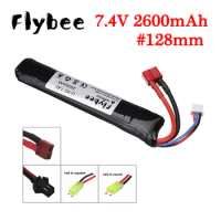 Upgrade Power Water Gun Battery 7.4V 2600mAh Lipo Battery for AKKU Mini Airsoft BB Air Pistol Electric Toys Gun Parts M4A1/AK