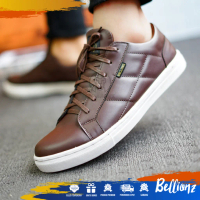 BLZ x TRIUMPH - SEPATU FORMAL PRIA CASUAL PERKANTORAN BLACK BROWN KULIT PU ASLI ORIGINAL SNEAKERS LO
