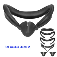 6 In 1 Eye Mask Cover For Oculus Quest 2 VR Headset Light Blocking PU Leather Face Eye Cover Pad For Oculus Quest 2 Accessories