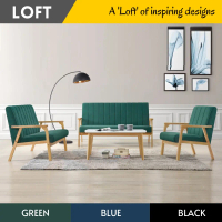 LOFT Design MERLISA solid wood sofa set with free coffee table/ sofa murah sofa 123