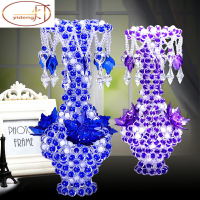 歐式手工串珠花瓶材料包大號飾品客廳編織客廳亞克力創意擺件