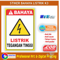 sticker bahaya listrik tegangan tinggi stiker petunjuk peringatan bahaya setrum panel listrik dll