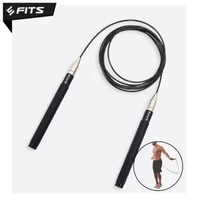 SFIDN TALI SKIPPING PREMIUM STEEL TALI SKIPPING ROPE OLAHRAGA SKIPPING JUMP SPEED ROPE HItam