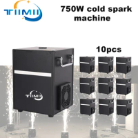 10pcs Ti Powder 750w Stage Cold Fireworks Cold Spark Fountain DMX Spark Machine Remote Control for Party Wedding Cold Fireworks
